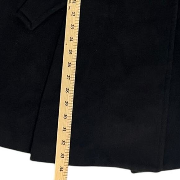BCBGeneration Classic Black Wool Blend Winter Pea Coat SZ LARGE - Picture 14 of 14